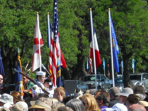 Flags and honor guard